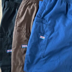 Cherokee Scrub Pants Blue Brown Black